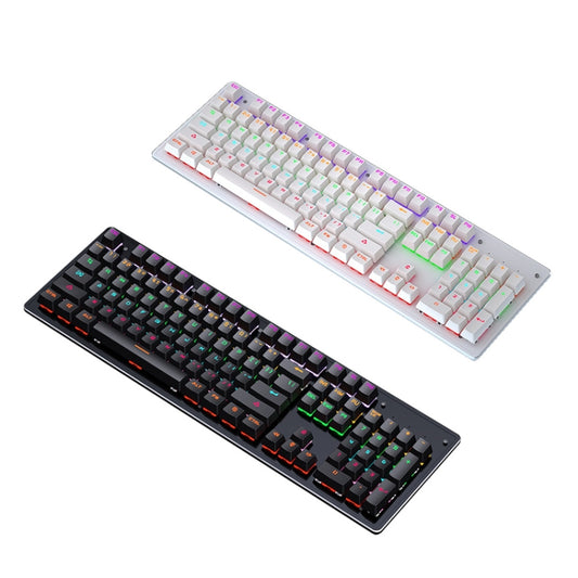 LEAVEN K880 104 Keys Gaming Green Axis Office Computer Wired Mechanical Keyboard, Cabel Length:1.6m(Black) by LEAVEN
