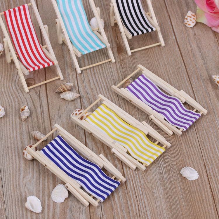 2 PCS 1:12 Beach Lounge Chair Simulation Model Outdoor Beach Scene Shooting Props Can Be Folded(Red) - Other Props by buy2fix | Online Shopping UK | buy2fix