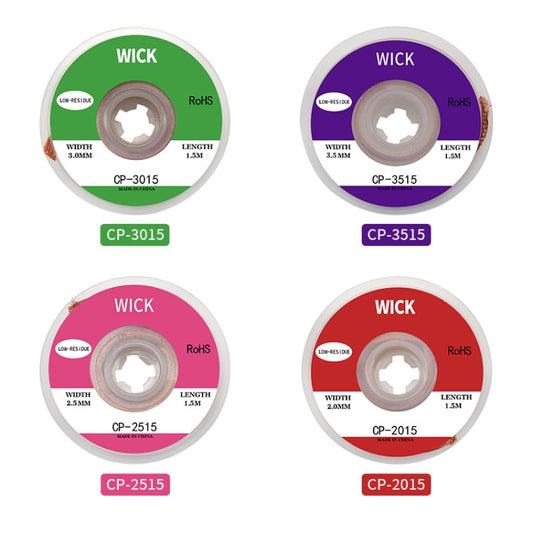 4 PCS Silk Wire Deficiency Tin With Low Residue Strip BGA To Remove Tin Welding Strip Electronic Maintenance Welding Material, Model: CP-2015 2.0mm x 1.5m by buy2fix