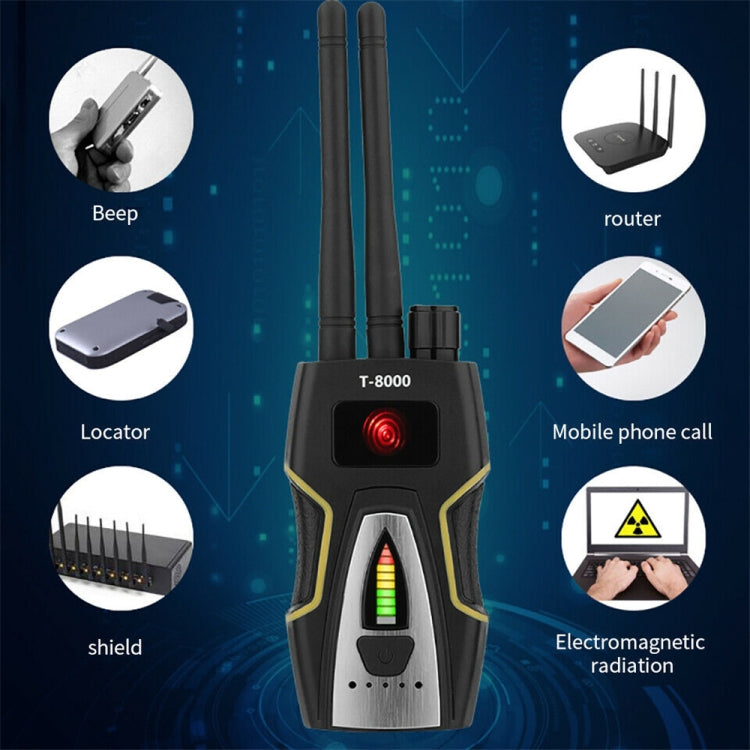 T8000 Wireless Signal Detector GPS Defense Location Finding Camera Anti-Candid Anti-Tracking Detection Instrument by buy2fix