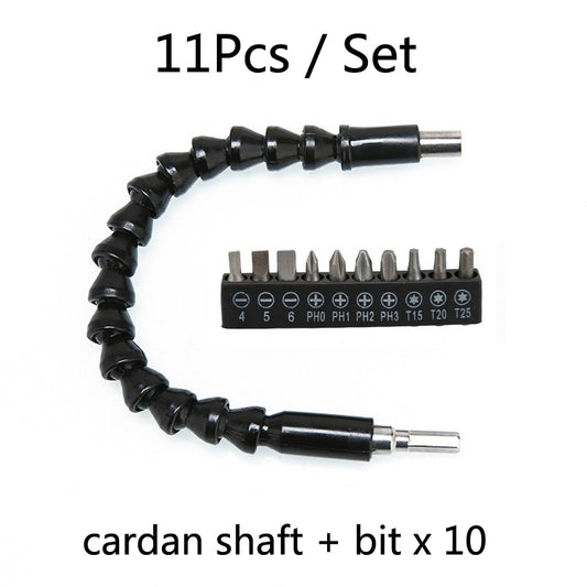 2 Sets Electric Drill Universal Coupling Sleeve Bit Set Multifunctional Flexible Shaft Electric Drill Accessory Set, Style: 11 PCS / Set - Drill & Drill Bits by buy2fix | Online Shopping UK | buy2fix