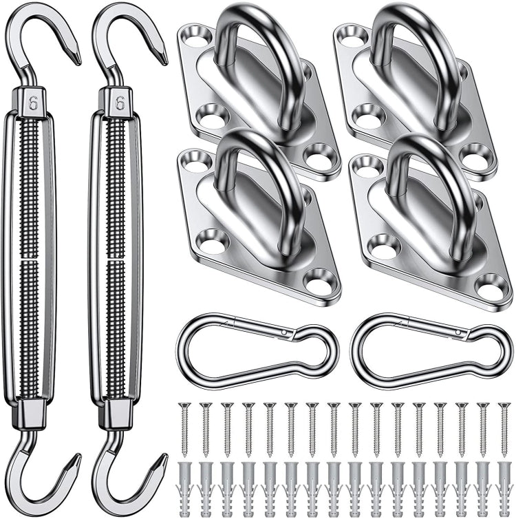 24 in 1 304 Stainless Steel Fixed Shade Sail Accessories Diamond Buckle Flower Basket Spring Buckle, Spec: M6 Set - Tents & Accessories by buy2fix | Online Shopping UK | buy2fix