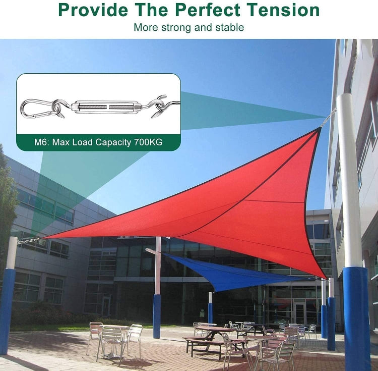 24 in 1 304 Stainless Steel Fixed Shade Sail Accessories Diamond Buckle Flower Basket Spring Buckle, Spec: M6 Set - Tents & Accessories by buy2fix | Online Shopping UK | buy2fix