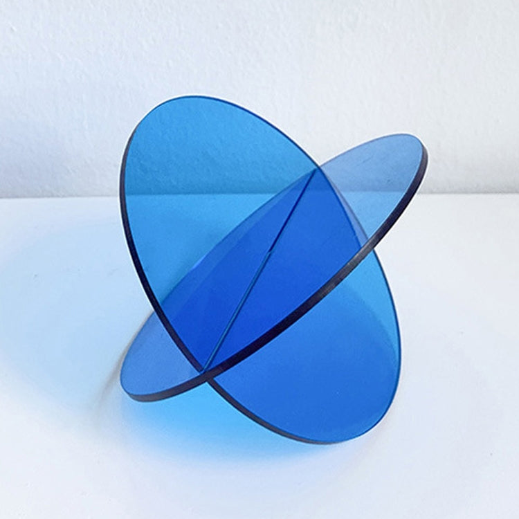 Translucent Blue Cross Circle Studio Background Ornament Photo Props - Acrylic Props by buy2fix | Online Shopping UK | buy2fix