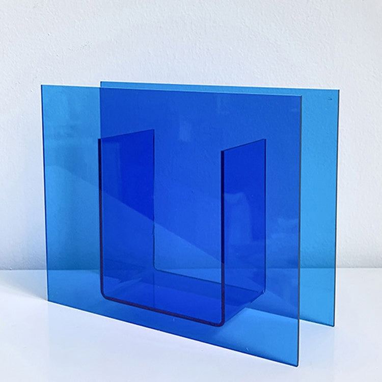 Blue Square Acrylic Ornament Studio Background Ornament Photo Props - Acrylic Props by buy2fix | Online Shopping UK | buy2fix