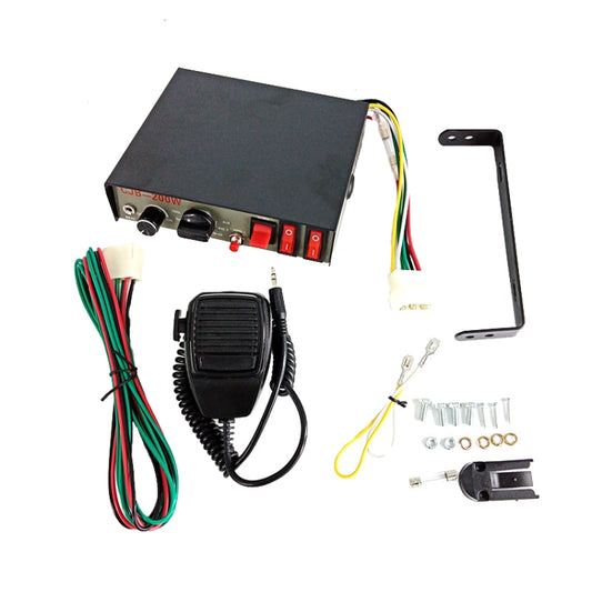 200W 12/24V Car Alert Host With Shoutlers 9 Sound Car Alarm Speaker by buy2fix