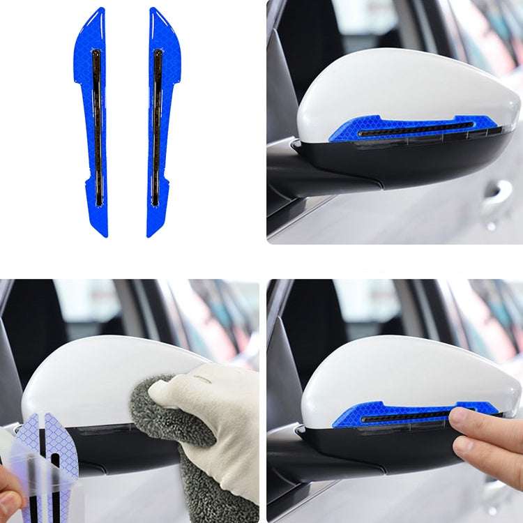 4 Sets Car Reflective Sticker Door Border Anti-Collision Strip Leaf Board Personality Rear View Mirror Warning Sticker(Yellow) by buy2fix