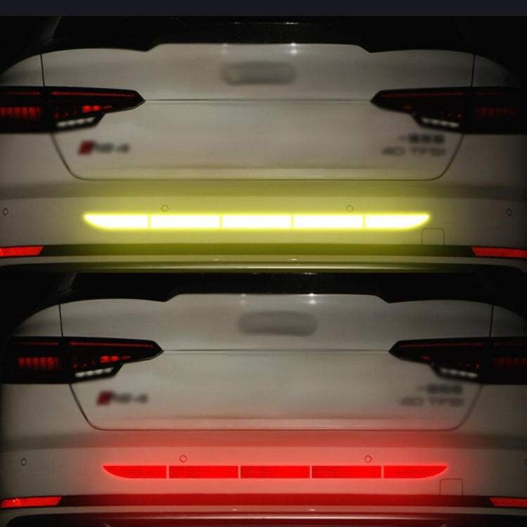 5 Sets Car Trunk Reflective Decorative Strip Anti-Scratch Car Tail Warning Decorative Stickers(Red) by buy2fix
