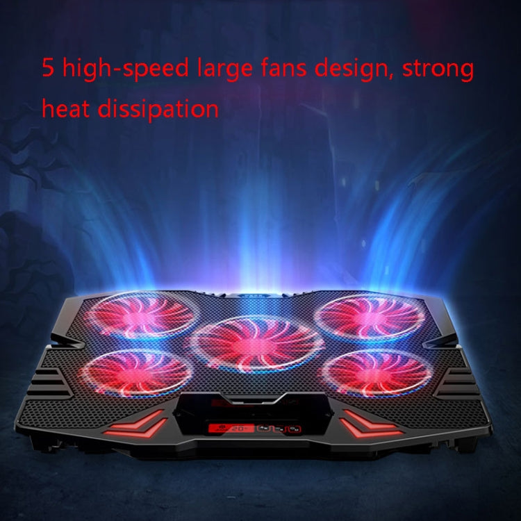 ICE COOREL K5 Laptop Radiator Computer Cooling Bracket, Colour: Touch Version (Black Red) - Cooling Pads by ICE COOREL | Online Shopping UK | buy2fix