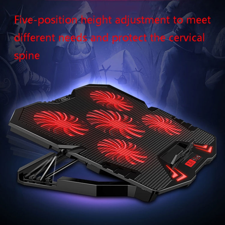 ICE COOREL K5 Laptop Radiator Computer Cooling Bracket, Colour: Touch Version (Black Red) - Cooling Pads by ICE COOREL | Online Shopping UK | buy2fix