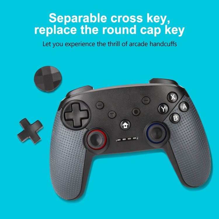 Bluetooth Wireless Gamepad Built-In Dual Motors With TURBO Function Suitable For Switch Pro(Black) - Gamepads by buy2fix | Online Shopping UK | buy2fix