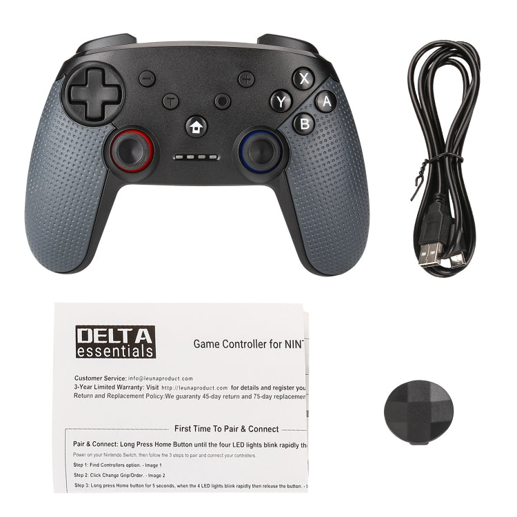Bluetooth Wireless Gamepad Built-In Dual Motors With TURBO Function Suitable For Switch Pro(Black) - Gamepads by buy2fix | Online Shopping UK | buy2fix
