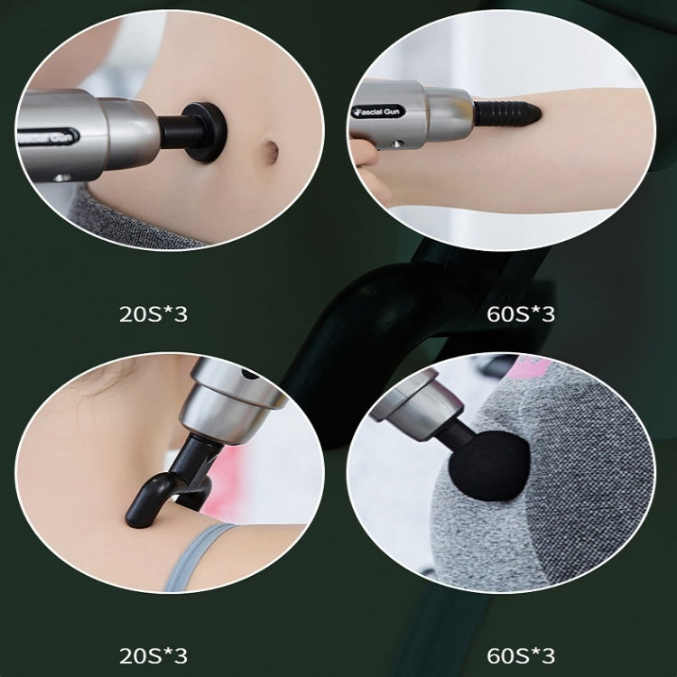 Fascia Massager Mini Electric Muscle Massager Portable Fitness Muscle Relaxing Massager LCD(Dark Green) - Massage gun & Accessories by buy2fix | Online Shopping UK | buy2fix