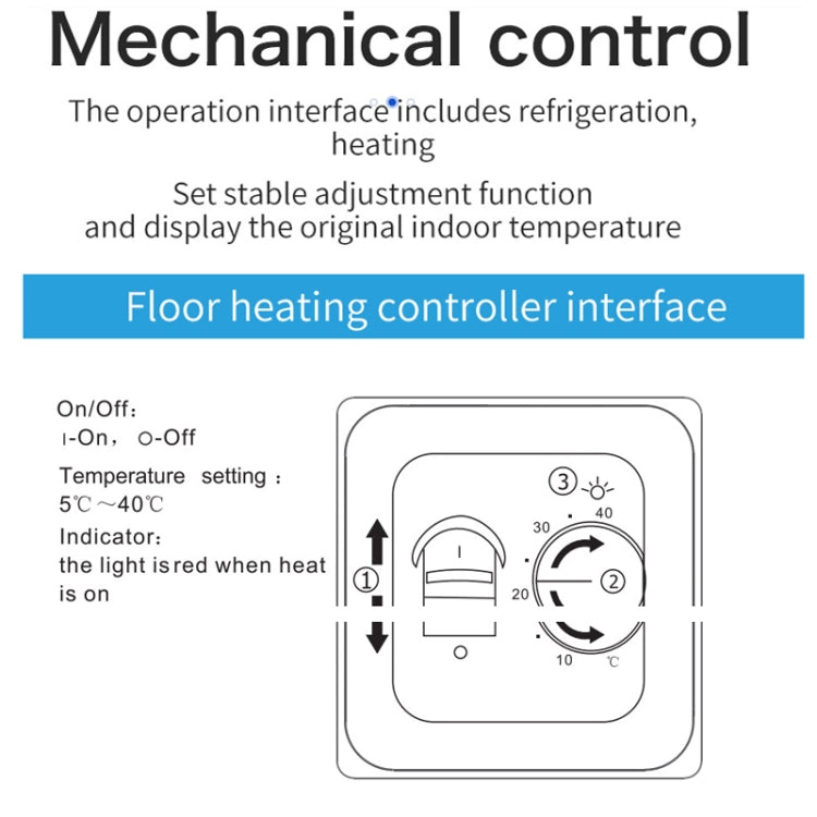 RTC70 Room Floor Heating Thermostat Mechanical Temperature Controller - Consumer Electronics by buy2fix | Online Shopping UK | buy2fix