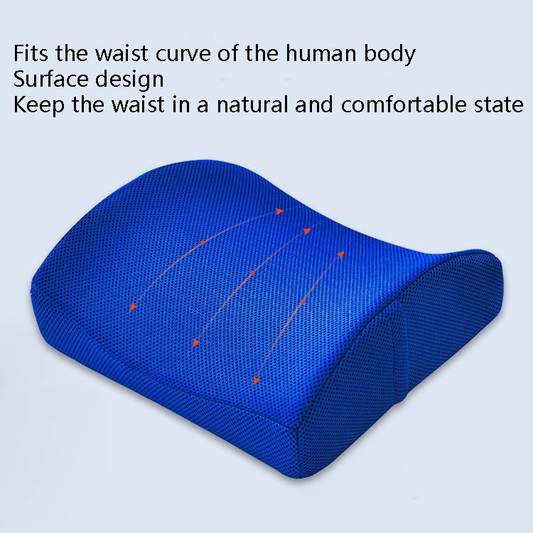Office Waist Cushion Car Pillow With Pillow Core, Style: Memory Foam(Suede Rose Red) - Cushions & Pillows by buy2fix | Online Shopping UK | buy2fix