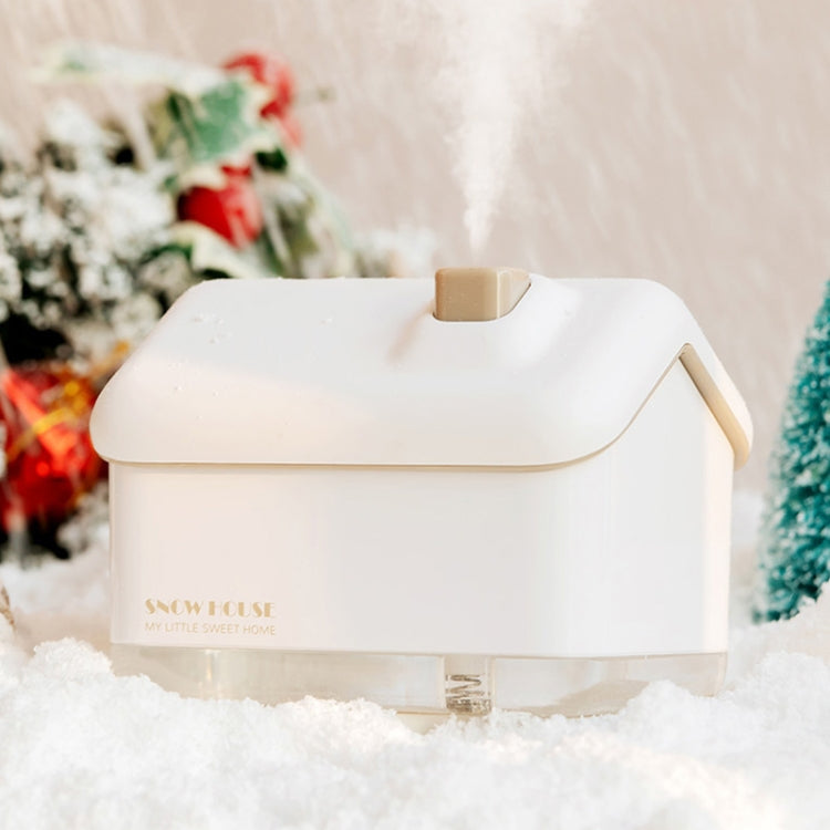 QB2020-008-G1 Mini Snow House Air Humidifier USB Bedroom Christmas Humidifier(White) - Air Purifiers & Accessories by buy2fix | Online Shopping UK | buy2fix