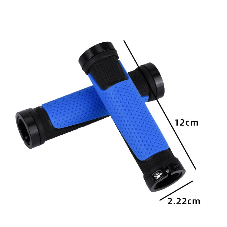 1pair BG-0404 Bicycle Rubber Handle Cover The Mountain Bike Bilateral Lock Dead Anti-Slip Handle Cover(Red) - Bicycle Grips by buy2fix | Online Shopping UK | buy2fix