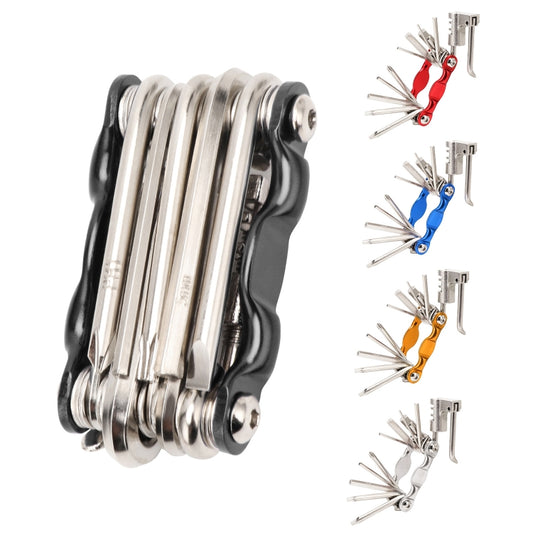 BG-9835D Bicycle Multi-Function Maintenance Curved 11 In 1 Tool Mountain Highway Bike With Interception Machine Combination Tool(silver) by buy2fix