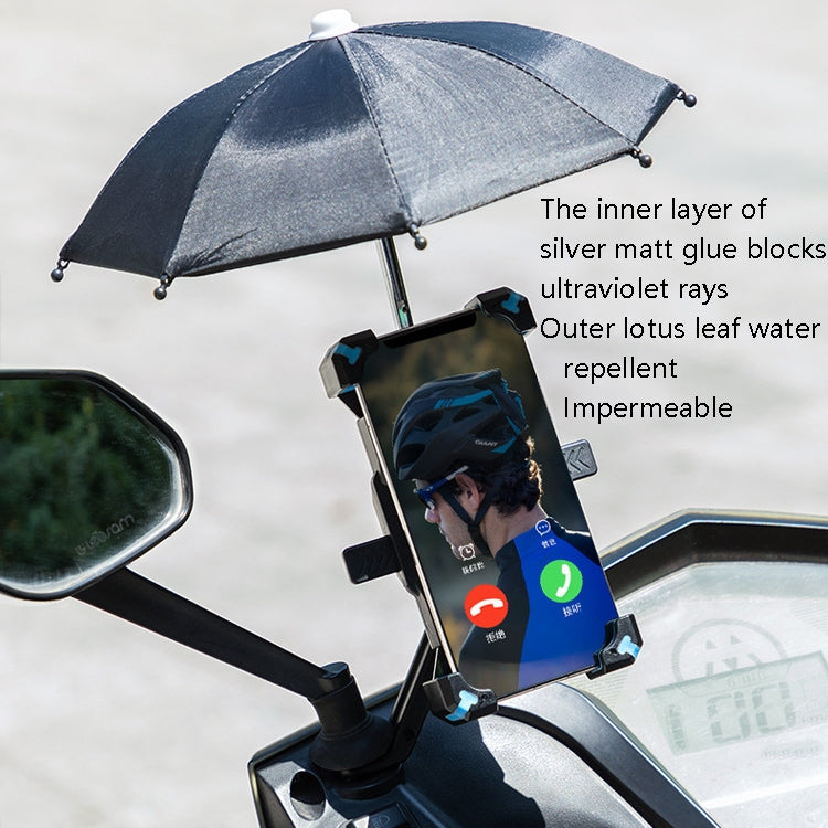 CYCLINGBOX Bicycle Mobile Phone Bracket With Parasol Rider Mobile Phone Frame, Style: Rearview Mirror Installation (Red) by CYCLINGBOX