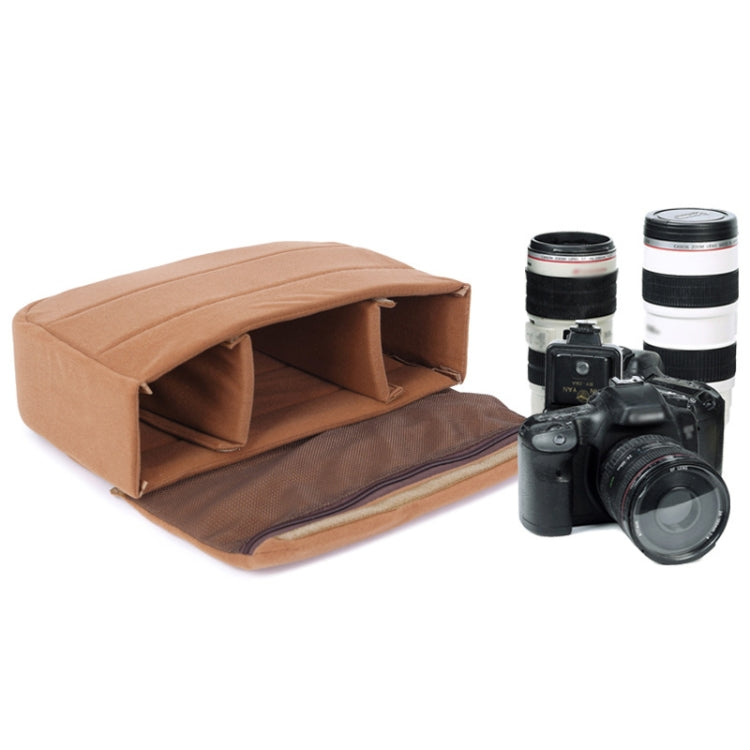 006 SLR Camera Bag Thickened Digital Camera Liner Bag(Brown) - Soft Bag by buy2fix | Online Shopping UK | buy2fix