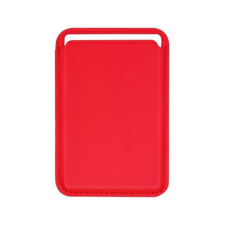 MagSafe Magnetic Leather Card Case Holster For iPhone (Red) - Card & Passport Bags by buy2fix | Online Shopping UK | buy2fix