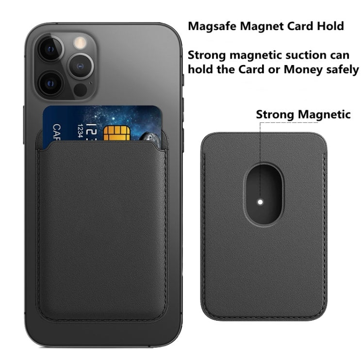 MagSafe Magnetic Leather Card Case Holster For iPhone (Indigo Sea BLue) - Card & Passport Bags by buy2fix | Online Shopping UK | buy2fix