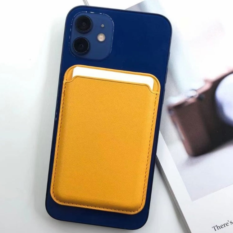 MagSafe Magnetic Leather Card Case Holster For iPhone (California Poppy) by buy2fix