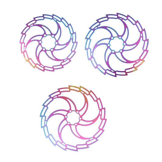 IIIPRO Bike Disc Mountain Bike Hollow Disc Dish Six Nail Brake Pad, Style: 203mm by buy2fix