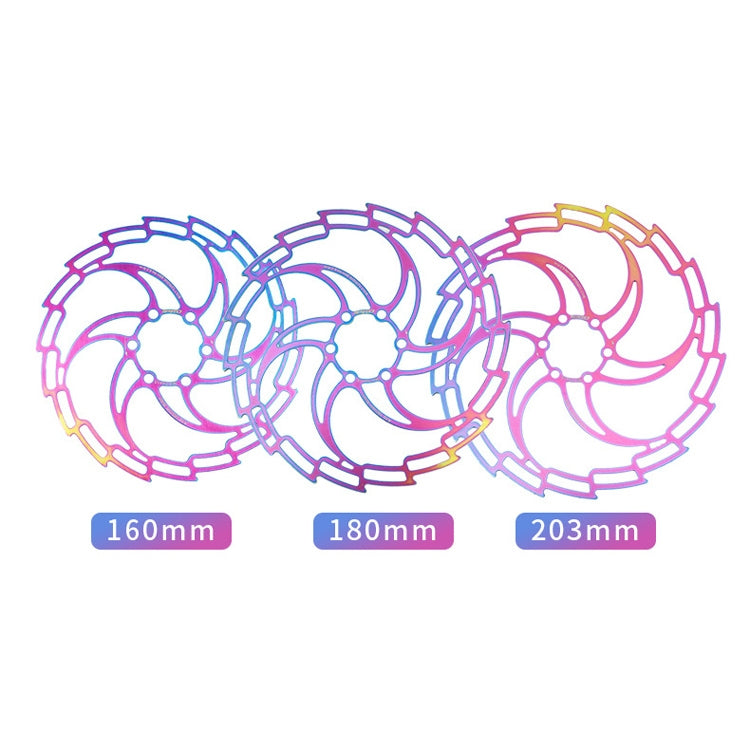 IIIPRO Bike Disc Mountain Bike Hollow Disc Dish Six Nail Brake Pad, Style: 203mm - Others by buy2fix | Online Shopping UK | buy2fix