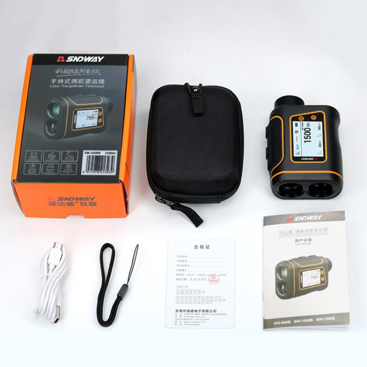 SNDWAY Rangefinder Instrument Outdoor Telescope Golf Measuring Instrument, Model: SW1500B 1500m by SNDWAY