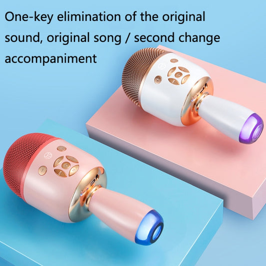 K58 Home Bluetooth Wireless Microphone With Lamp Mobile Phone K Song Children Microphone Audio(White) by buy2fix