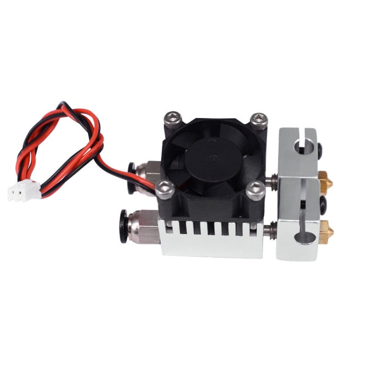 3D Printer Parts E3D V6 Back Screw With Cooling Fan Double-Head Mixed Color Extruded Aluminum Block Kit - Parts by buy2fix | Online Shopping UK | buy2fix