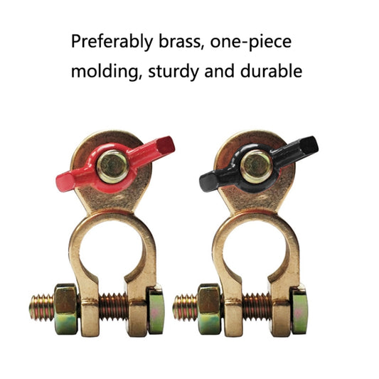 1 Pair T018 Automobile General Brass Battery Clamp Battery Connector Cable Connector - Booster Cable & Clip by buy2fix | Online Shopping UK | buy2fix
