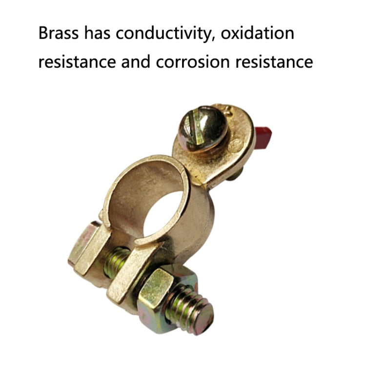 1 Pair T018 Automobile General Brass Battery Clamp Battery Connector Cable Connector - Booster Cable & Clip by buy2fix | Online Shopping UK | buy2fix