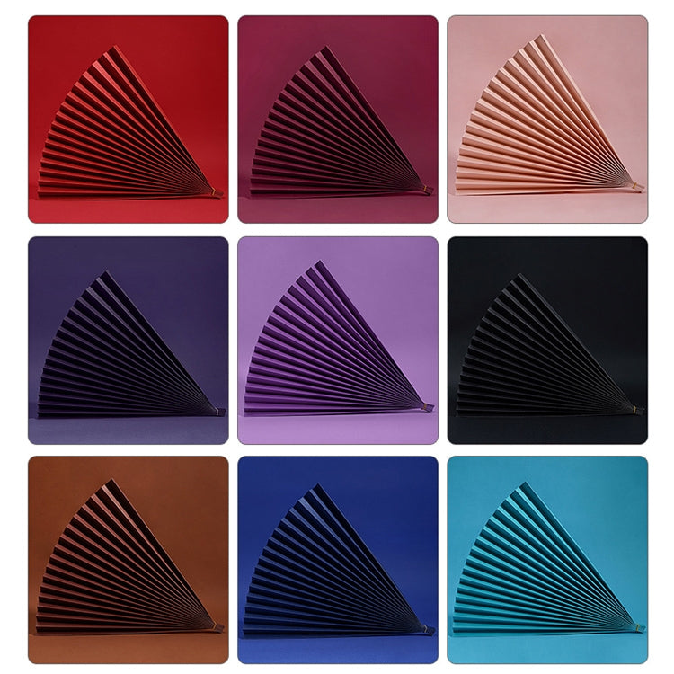 69x39cm Photo Props Hard Cardboard Folding Fan Photography Background Folded Paper(02 Purple Red) - Paper Cut Props by buy2fix | Online Shopping UK | buy2fix