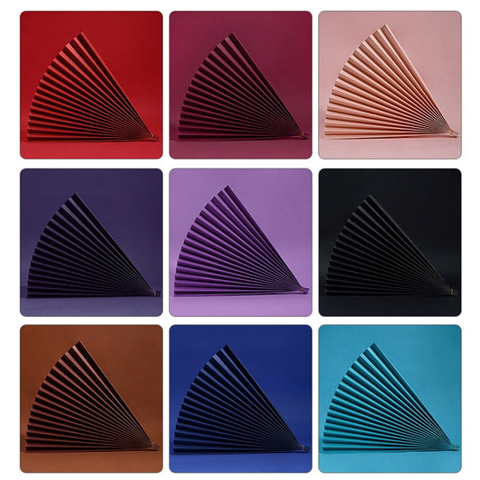 69x39cm Photo Props Hard Cardboard Folding Fan Photography Background Folded Paper(02 Purple Red) by buy2fix
