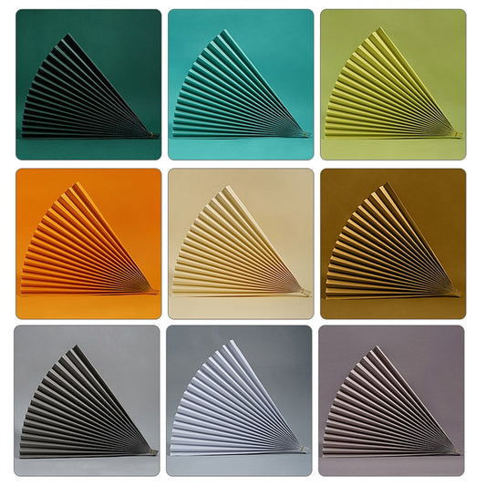 69x39cm Photo Props Hard Cardboard Folding Fan Photography Background Folded Paper(13 Orange) by buy2fix