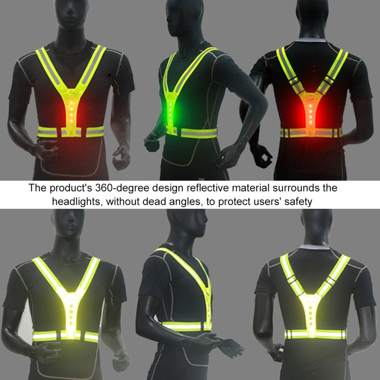 LED Reflective Vest High Stretch Outdoor Reflective Vest Traffic Safety Reflective Clothing(Blue) - Reflective Safety Clothing by buy2fix | Online Shopping UK | buy2fix