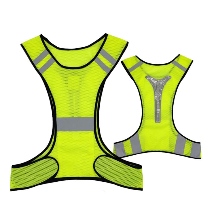 Sports Reflective Vest Night Running Outdoor Reflective Clothing Traffic Safety Reflective Vest,Style: With Led(Fluorescent Yellow) - Reflective Safety Clothing by buy2fix | Online Shopping UK | buy2fix