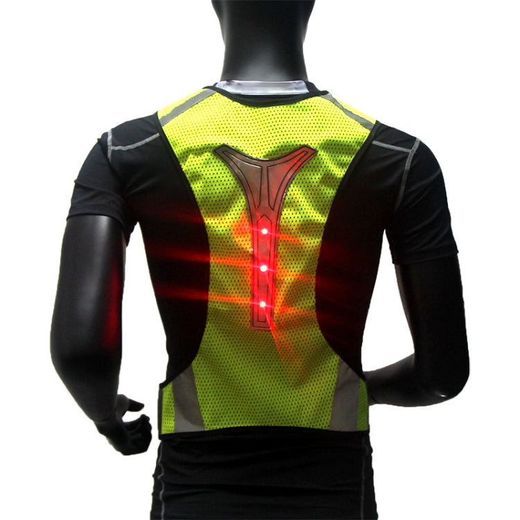 Sports Reflective Vest Night Running Outdoor Reflective Clothing Traffic Safety Reflective Vest,Style: With Led(Fluorescent Yellow) - Reflective Safety Clothing by buy2fix | Online Shopping UK | buy2fix