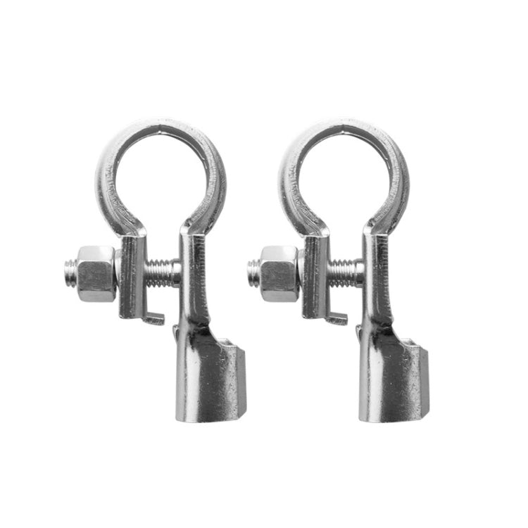 1 Pair T007 Brass Plating Tin Car Battery Pile Head Battery Terminal Connector Cable Junction Head - Booster Cable & Clip by buy2fix | Online Shopping UK | buy2fix