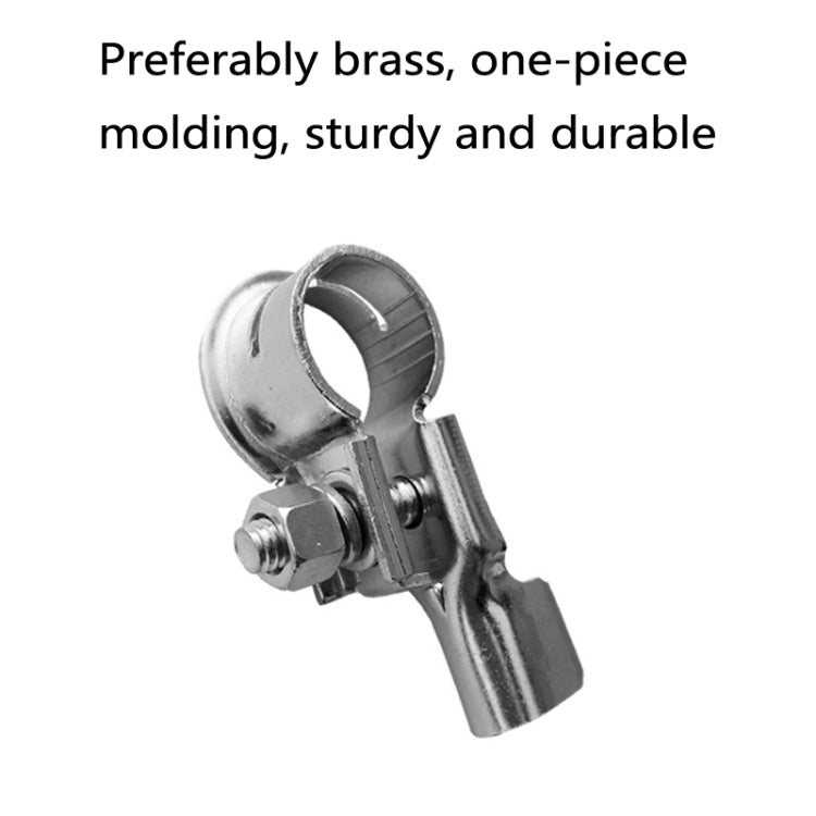 1 Pair T007 Brass Plating Tin Car Battery Pile Head Battery Terminal Connector Cable Junction Head - Booster Cable & Clip by buy2fix | Online Shopping UK | buy2fix