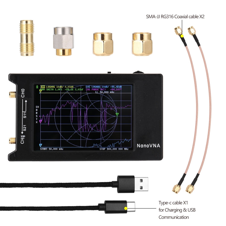 NanoVNA-H4  4 Inch Full View LCD Screen 50Khz-1.5Ghz VNA HF VHF UHF UV Vector Network Analyzer - Other Tester Tool by buy2fix | Online Shopping UK | buy2fix
