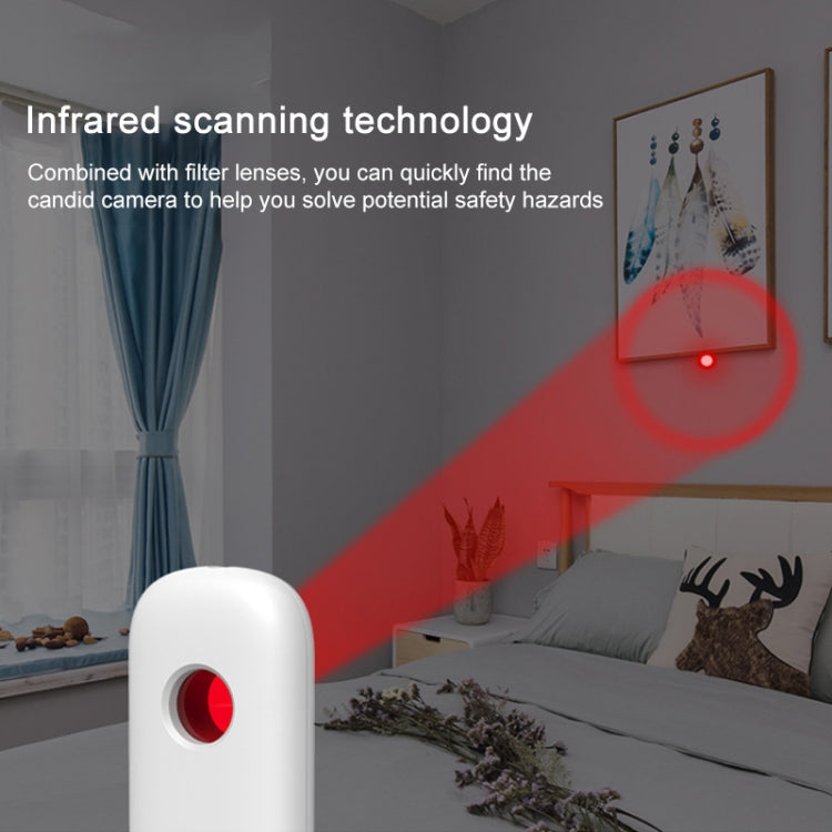 T6 Infrared Wireless Signal Detector Multi-Function Handheld Scanning Detector Anti-Monitoring Anti-Candid Anti-Tracking(White) by buy2fix