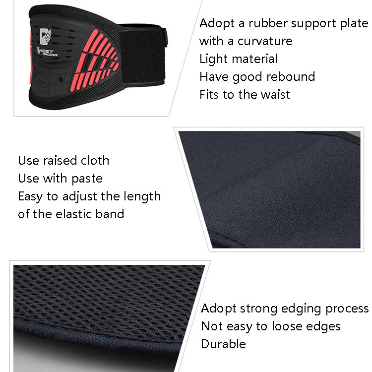 GHOST RACING GR-HY01 Motorcycle Waist Cycling Protective Gear Locomotive Anti-Fall Ski Bunch Waist Belt, Size: One Size(Red) - Protective Gear by GHOST RACING | Online Shopping UK | buy2fix