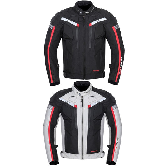 GHOST RACING GR-Y07 Motorcycle Cycling Jacket Four Seasons Locomotive Racing Anti-Fall Cloth, Size: M(Black) by GHOST RACING