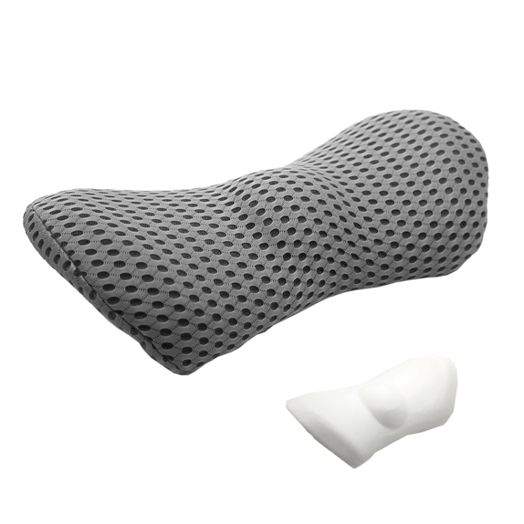 Car Supplies Lumbar Support Memory Foam Car Backrest Lumbar Cushion Seat Cushion Lumbar Pillow, Colour: 4D Grid Dark Gray - Seat Accessories by buy2fix | Online Shopping UK | buy2fix