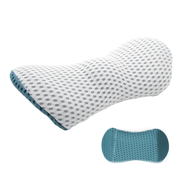 Car Supplies Lumbar Support Memory Foam Car Backrest Lumbar Cushion Seat Cushion Lumbar Pillow, Colour: Blue+Light Gray - Seat Accessories by buy2fix | Online Shopping UK | buy2fix