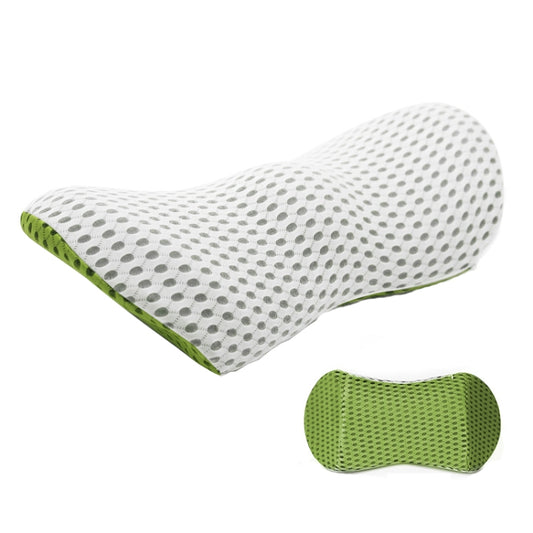 Car Supplies Lumbar Support Memory Foam Car Backrest Lumbar Cushion Seat Cushion Lumbar Pillow, Colour: Green+Light Gray by buy2fix
