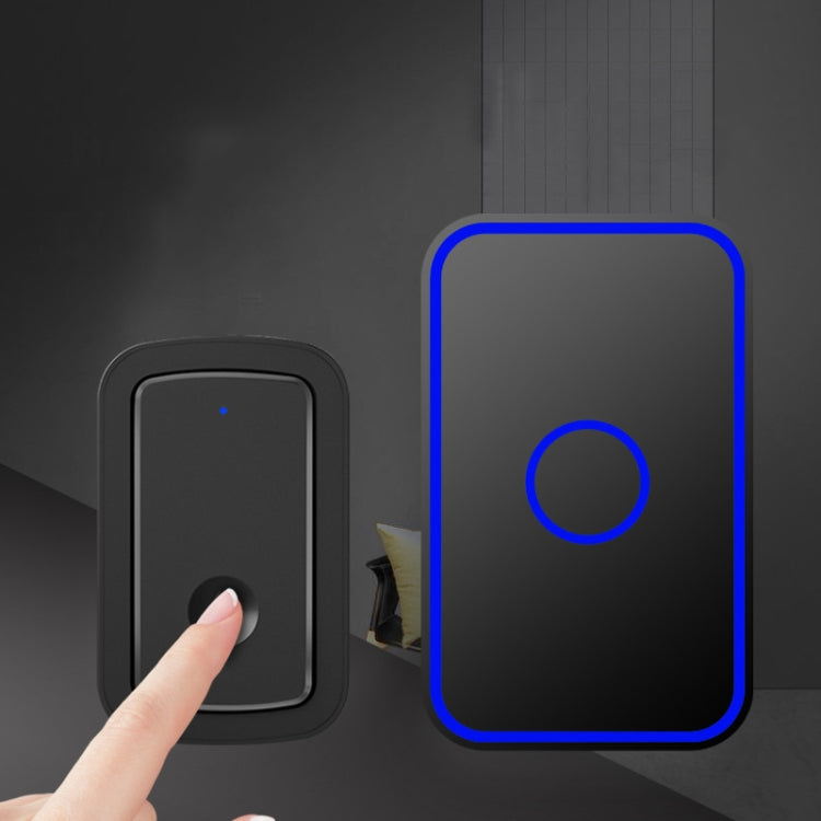 CACAZI A19 1 For 4 Wireless Music Doorbell without Battery, Plug:UK Plug(Black) - Wireless Doorbell by CACAZI | Online Shopping UK | buy2fix